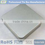 Square Silvery Metal Card Game Tin Box thumbnail-1