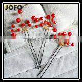 Delicate Latest Lady Wedding Flower Pearls Hairpins White Bridal Fashion Hair Jewelry Accessories thumbnail-1