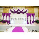Decorative Curtain Fibric Wedding Backdrop Decoration ,wedding Stage Decoration(BD-001)