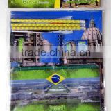 souvenir stationery set ,school kit with Brasil landscape