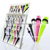 Display With 36 Pcs of Solid Acrylic UV Tapers With O-ring - Sizes 12g - 0g (2mm - 8 Mm) thumbnail-1