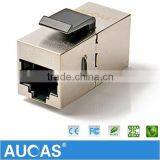 High Performance FTP Network Cable Aucas Coupler for Cat6 Shielded Lan Cable Factory Price