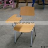 China Factory Chrome Treatment 9/12mm Plywood School Student Chair with Writing Table