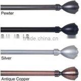 Urn Finial Modern Adjustable Curtain Rod Set thumbnail-1