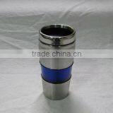 Stainless Steel Travel Mug With Plastic Circle thumbnail-4