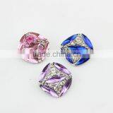 Fashion Jewelry Wholesale Bombay Pink Rhinestone Metal Snap Button For Snap Button Jewelry thumbnail-2
