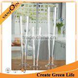Wholesale Clear Beautiful Tall Vase Glass Conical thumbnail-4