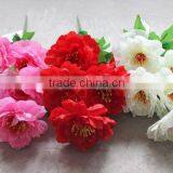 Home Decoration 5 Heads Silk Peony Flowers Wholesale thumbnail-5