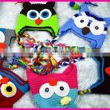 Wholesale Handmade Cotton Crochet Kids Animal Winter Hats thumbnail-3
