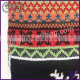 Multicolor Jacquard Wool Felt Winter Santa Elk Knitting Infinity Scarf Wholesale China (can be Customized) thumbnail-5