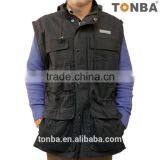 New Design Cotton Photography Camera Vest for Hiking and Trekking Hooded Vest Jacket -Black ,Light Grey thumbnail-4