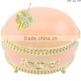 High quality Elegant Musical Box with rhinestones crystals enamel decoration and various colors