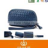 2015 Spring WUHUA New Design Fancy Woven PU Cosmtic Bag With Gold Zipper thumbnail-1