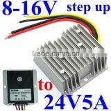 DC to DC Voltage Regulator 12V/15V/14V to 24V 5A Step up Converter 100W 120W for Car Led Display,golf Cart,etc
