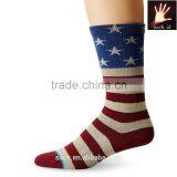 Fashion Retrostyle American Flag Socks the Vintage Style USA Flag Socks for Teenage Girls