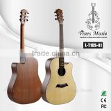 41inch cutaway acoustic guitar, solid wood acoustic guitars,folk size guitar( L-T10-41 )