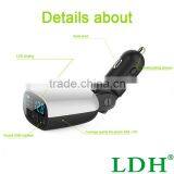 HOT Low Voltage Alarm 3.4A 12v To 5v Universal Mini USB Car Charger 2 USB Charger For Iphone 6 6 Plus 5 Ipad Smart Car Charger thumbnail-6