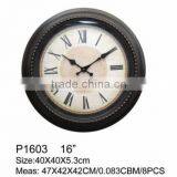 Hot Selling Round Old Style 16inch Plastic Wall Cloc thumbnail-1
