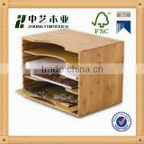 2015 year factory suppliers FSC&SA8000 gift OEM office desktop wooden documents file display holder for students