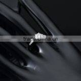 2016 Rellecona Bridal White Solitaire Accent Ring in 18k White Gold Plated for Wedding Anniversary thumbnail-5