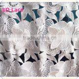 Fashion White French 3D Flower Lace Fabric, Free Sample 3D Lace, French Embroidery Bridal Lace Fabric for Wedding Dress thumbnail-1