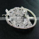 50mm Round Handmade Wiring Tree in Random White Crystal Stone Pendant Charm DIY Supplies 1820241 thumbnail-2