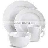 7 inch Round White Color Graceful Design Porcelain Plates Dishes For Hotel And Restaurant