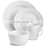 7 Inch Round White Color Graceful Design Porcelain Plates Dishes For Hotel And Restaurant