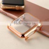Electroplate Hard PC Case Cover With Protective Film For Apple Watch i Watch 38mm 42mm Shell Shockproof Frame Cover Shell thumbnail-2