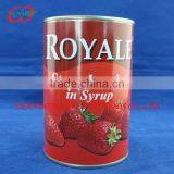 Cheap wholesale E120/E124/E129 canned strawberry in syrup