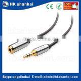2016 Trending Products Male to Female AUX Port Compatible Gold Plated 3.5mm Stereo Audio Extension Cable