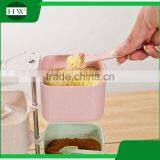 Plastic Square Totate 4 Compartments Seasoning Pot Condiment Container Spice Rack Pots Box Tin Bottle Jar With Spoon thumbnail-2