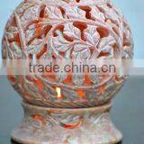Hand Carved Soap Stone Candle Holder-lantern thumbnail-1