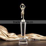 Delicate Metal Figurine Crystal Sports Award Basketball Trophy thumbnail-1