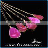 Irregular Shaped Natural Gemstone Necklace Raw Agate Druzy Stone Necklace thumbnail-6