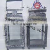 Mini Antioue Candle Holder Rose Gold Metal Lantern thumbnail-5