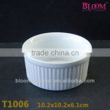 White Small Cake Ceramic Remakin Cake Bowl thumbnail-1