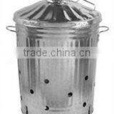Large Galvanized Incinerator Eco-friendly Garden Outdoor Sundries Collector