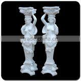 Garden Decoration Hot Sale Stone Carvings and Sculpture Column With Woman Statue Sculpture thumbnail-2