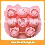 8-tray High Quality Cheaper Price Colorful Design Silicone Ice Cube Mould,Hello Kitty , Ice Cube Tray. thumbnail-3