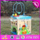 2017 New Design 5 in 1 Multi-function Children Wooden Bead Maze Table W11B134 thumbnail-2