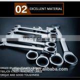 QJT- S12 Useful CR-V Combination Ratchet Wrenches Set Adjustable Ratchet Ring Spanner Set thumbnail-4