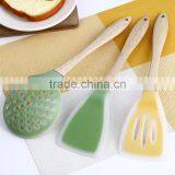 Wooden Handle Silicone Head Top Quality Fashional Style Kitchenware Set thumbnail-2
