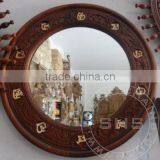 Wooden Mirror Frame Round thumbnail-1