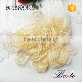 NEW Colorful Sew on Handmade Fabric Flower Trim Baby Flower Applique thumbnail-3