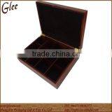 MDF Natural Wooden Tea Tin Box With 12 Compartments thumbnail-2