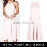 2016 New Arrival Beautiful Lady Designer Solid Color One-piece Short Dress Stitching Designs thumbnail-1