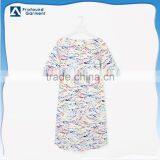 Wholesale Flared A-line Soft Women Cotton Poplin Pleat-back Printed Dress Pattern thumbnail-1