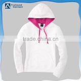 Custom Cheap 100% Cotton Plain White Hoodie Manufacturers Pretty Women Hoodies Wholesale thumbnail-1