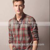 New Design Small Checked Blends Cotton Men Shirt SL0078 thumbnail-1